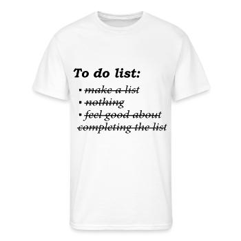 to do list make a list hipster t shirts - Men's 50/50 T-Shirt - white - Front - Jackson (183cm)