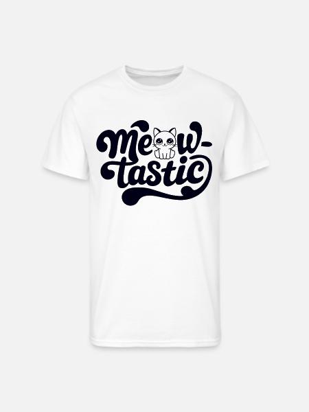 Cat Meow-Tastic Fantastic - Men's 50/50 T-Shirt - white