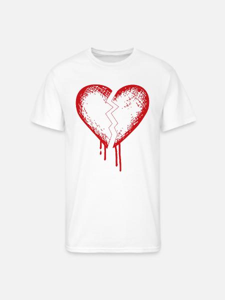 Broken heart - Men's 50/50 T-Shirt - white