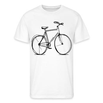 bicycle bike cycle - line drawing - cyclist biking - Men's 50/50 T-Shirt - white - Front - Jackson (183cm)