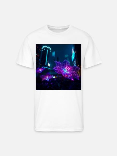 Neon Veins - Men's 50/50 T-Shirt - white