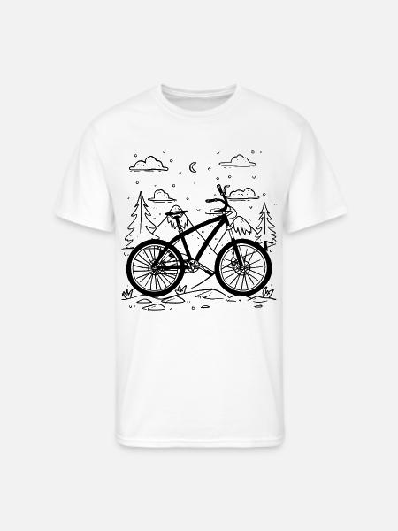 Mountain Biking Comic Style - Men's 50/50 T-Shirt - white