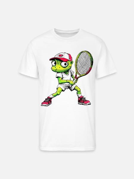 Tennis Chameleons - Men's 50/50 T-Shirt - white