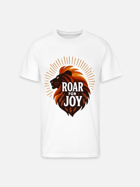 Roar for Joy Lion Emblem - Men's 50/50 T-Shirt - white