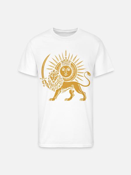 Solar Crowned Lion Emblem - Men's 50/50 T-Shirt - white