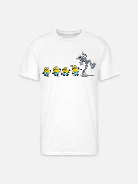 Minions In A Row With Robot - Men's 50/50 T-Shirt - white