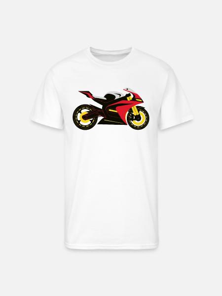 Crimson Vortex Streetbike - Men's 50/50 T-Shirt - white