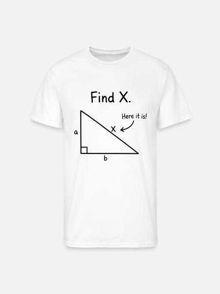 Find X Algebra Math Joke - Men's 50/50 T-Shirt - white