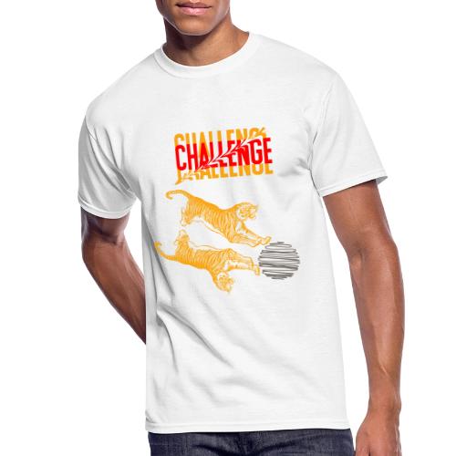 Double tiger fashion, jungle feline animals. - Men's 50/50 T-Shirt