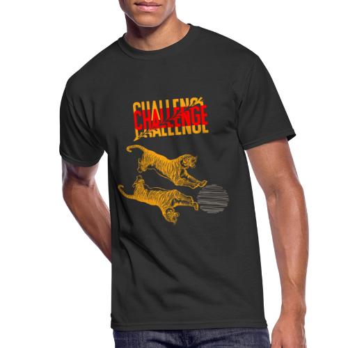 Double tiger fashion, jungle feline animals. - Men's 50/50 T-Shirt