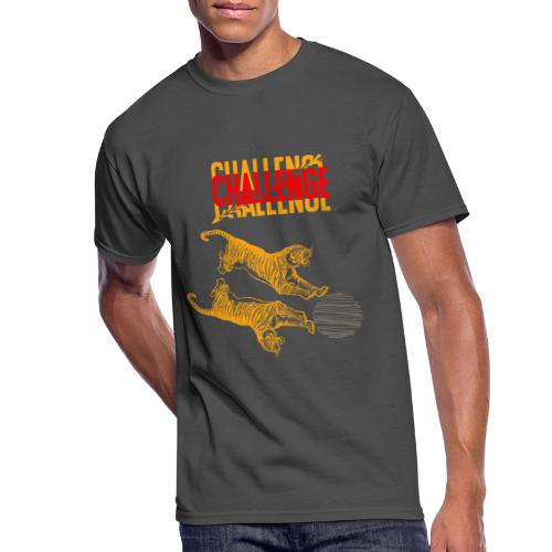 Double tiger fashion, jungle feline animals. - Men's 50/50 T-Shirt