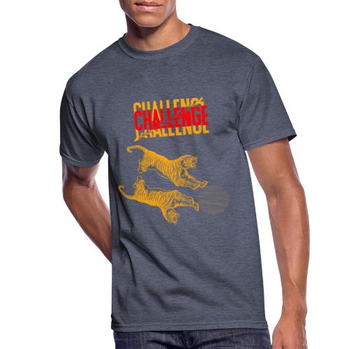 Double tiger fashion, jungle feline animals. - Men's 50/50 T-Shirt