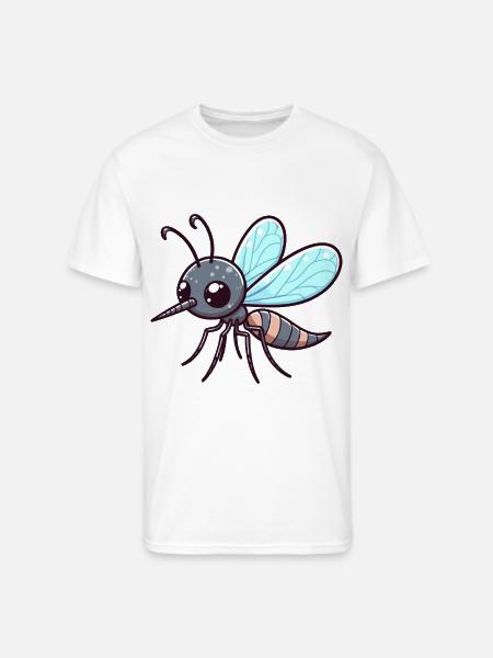 Playful Mosquito Cartoon - Men's 50/50 T-Shirt - white
