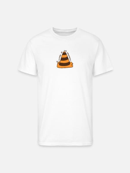Work In Progress Cone - Men's 50/50 T-Shirt - white