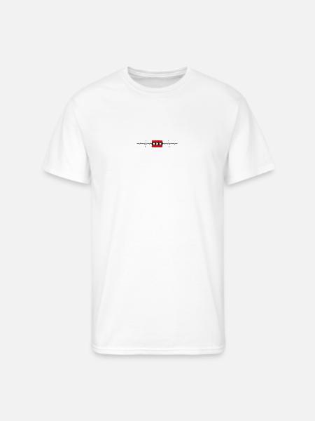 Amsterdam Flag Heartbeat - Men's 50/50 T-Shirt - white
