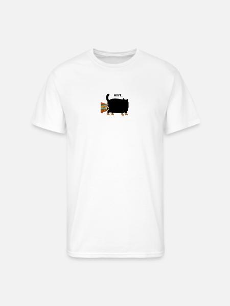 Black Cat Nope - Men's 50/50 T-Shirt - white