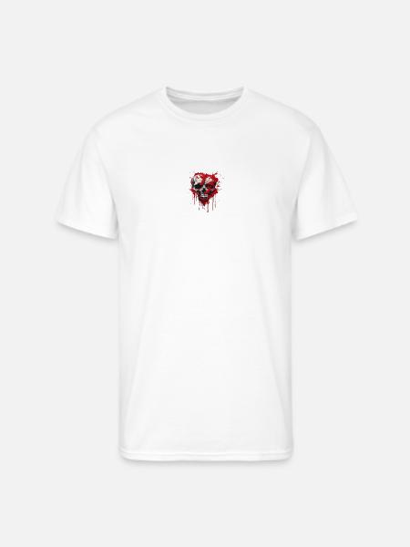 Blood Splash Skull Art - Men's 50/50 T-Shirt - white