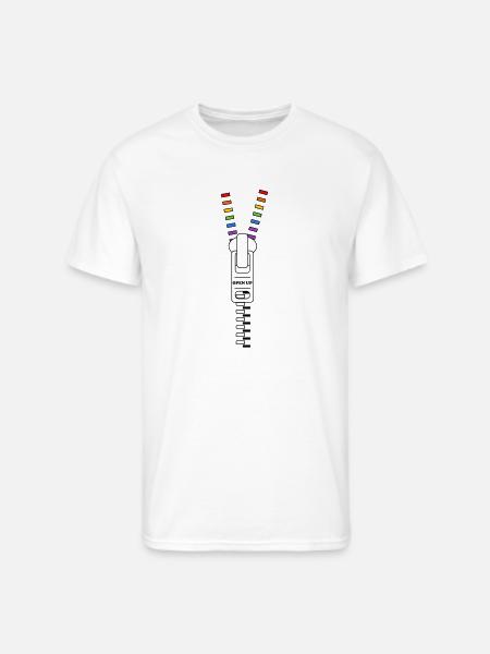 Open Up - Men's 50/50 T-Shirt - white