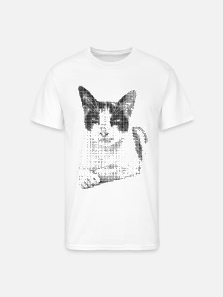 Calico Cat Halftone - Men's 50/50 T-Shirt - white