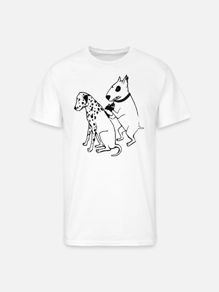 DALMATIAN DOG, TATTOO - Men's 50/50 T-Shirt - white