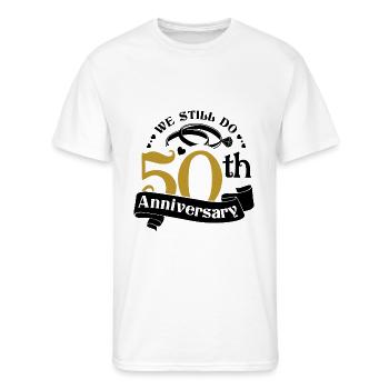 50th Wedding Anniversary Husband Wife Marriage - Men's 50/50 T-Shirt - white - Front - Jackson (183cm)