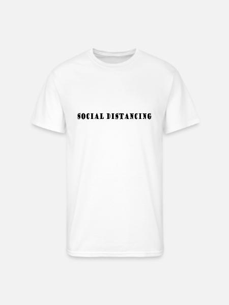 Social Distancing - Men's 50/50 T-Shirt - white