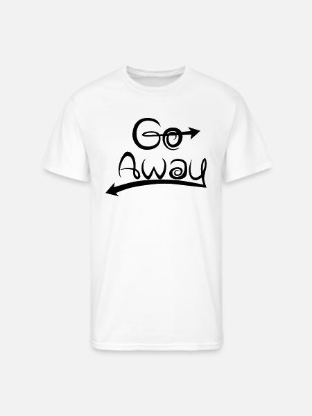 Go Away - Men's 50/50 T-Shirt - white
