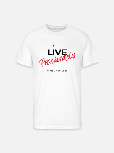 Live Passionately - Men's 50/50 T-Shirt - white