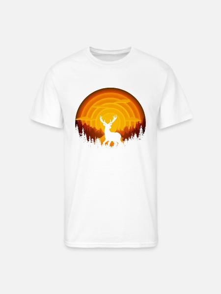 Deer shadow - Men's 50/50 T-Shirt - white