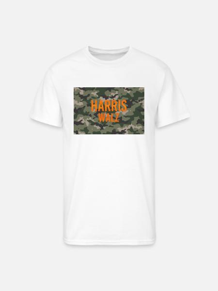 Harris Walz Camo Logo - Men's 50/50 T-Shirt - white