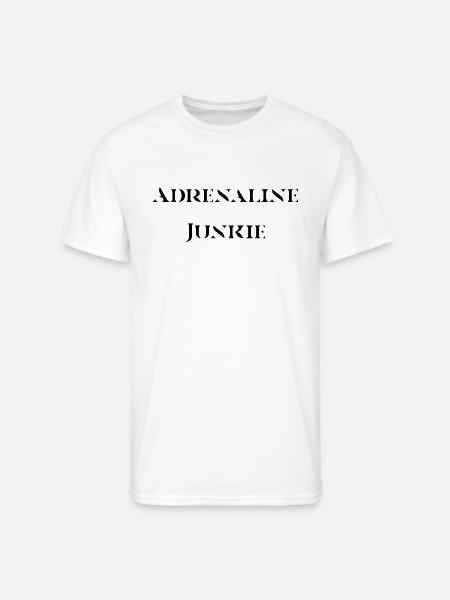 Adrenaline Junkie - Men's 50/50 T-Shirt - white