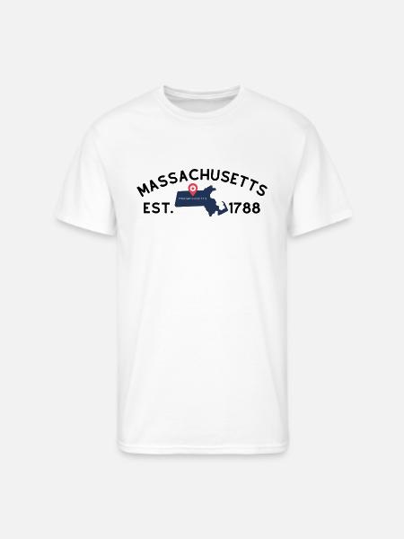 Massachusetts - Men's 50/50 T-Shirt - white