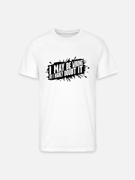 I may be wrong - Men's 50/50 T-Shirt - white