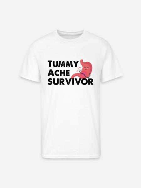 Tummy Ache Survivor - Men's 50/50 T-Shirt - white