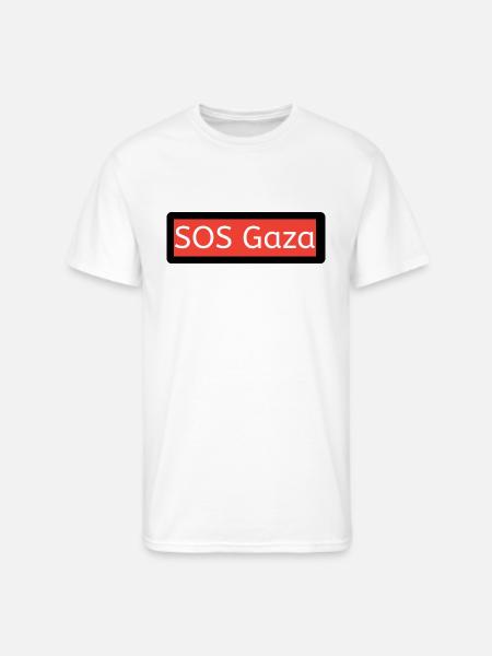 SOS Gaza - Men's 50/50 T-Shirt - white