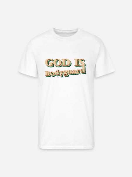 GOD IS BODYGUARD - Men's 50/50 T-Shirt - white