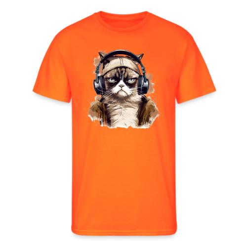 Funny Cat - grumpy face - Men's 50/50 T-Shirt