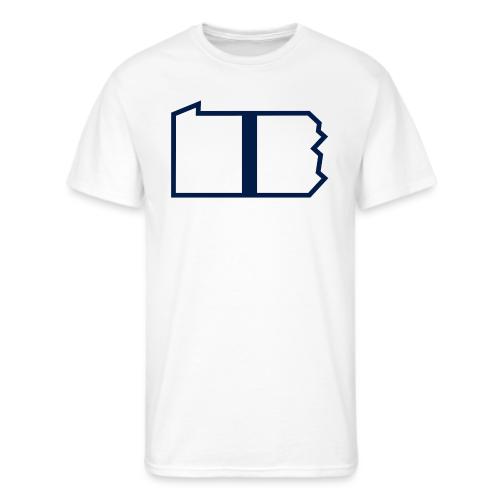 Happy Valley Helmet Stripe (On White) - Men's 50/50 T-Shirt