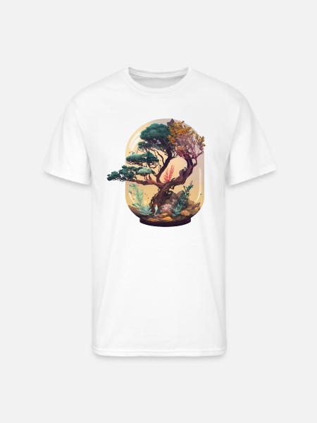 Bonsai Tree Terrarium - Men's 50/50 T-Shirt - white