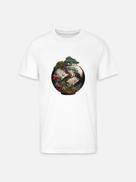 Bonsai Tree Terrarium - Men's 50/50 T-Shirt - white