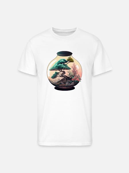 Bonsai Tree Terrarium - Men's 50/50 T-Shirt - white