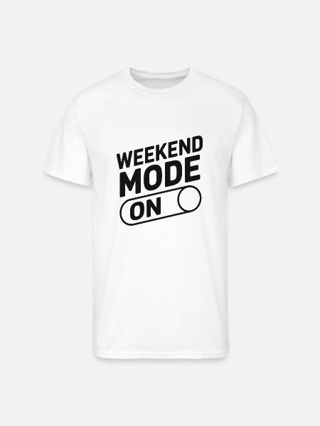 Weekend Mode On - Men's 50/50 T-Shirt - white