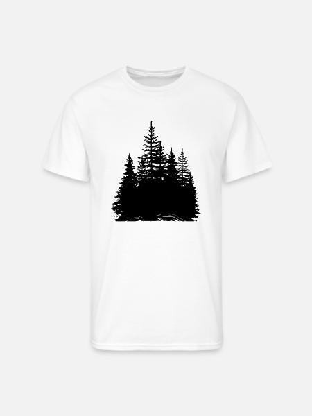 pine trees - Men's 50/50 T-Shirt - white