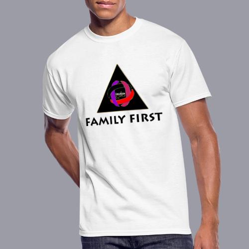 JALEJA FAMILY FIRST (BLACK PRINT) - Men's 50/50 T-Shirt