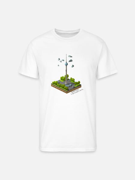Berliner Ferneshturm - Men's 50/50 T-Shirt - white