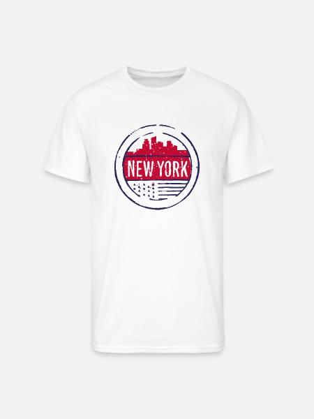 new york - Men's 50/50 T-Shirt - white