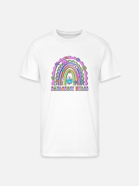 Emergency Nurse rainbow - Men's 50/50 T-Shirt - white