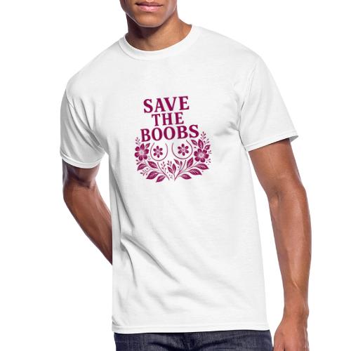 Save the boobs floral - Men's 50/50 T-Shirt