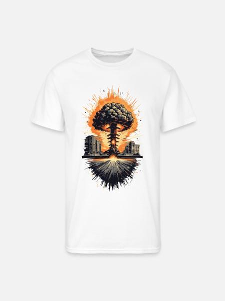 Urban Nuclear Mushroom Cloud - Men's 50/50 T-Shirt - white