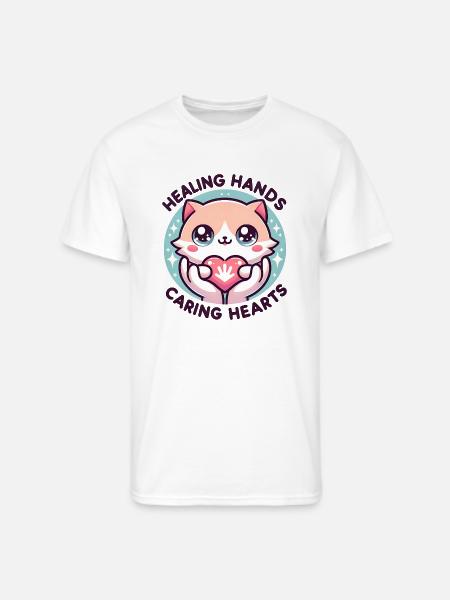 Healing Hands - Men's 50/50 T-Shirt - white